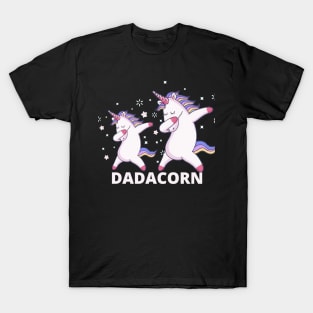 Unicorn Dadacorn Fathers DayFunny Dadacorn Fatherly 98 magic T-Shirt